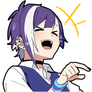 😂 21797ad3 anime, personage, cartoon, lachen, wijzen telegram sticker