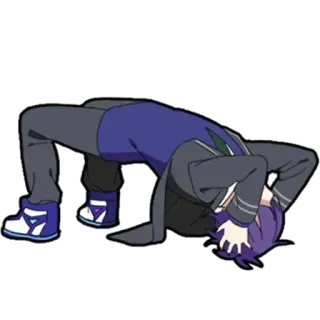 😖 8ca44267 Anime, Personage, Uniform, Pose, Oefening, Student telegram sticker