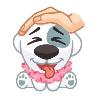 ☺️ 0e96f97b 犬, ペット, 動物, 子犬, 可愛い, 幸せ, 手 telegram sticker