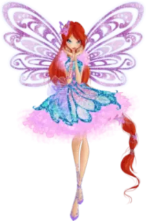 🧚‍♀ 13159d7a Bloom Winx Club wróżka, skrzydła, magia, Bloom, Winx Club, kreskówka, animowany telegram sticker