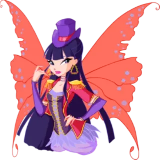 🧚‍♀ 66a2ba86 Musa Winx Club Musa, Winx Club, wróżka, magia, skrzydła, kreskówka telegram sticker