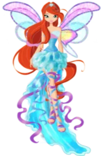 🧚‍♀ 8e36d061 Bloom Winx Club wróżka, Bloom, Winx Club, kreskówka, skrzydła, magia telegram sticker