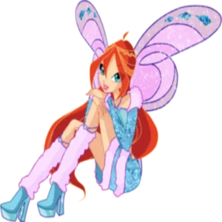 🧚‍♀ 92eb2b95 Bloom Winx Club wróżka, skrzydła, magia, kreskówka, Bloom, Winx Club telegram sticker