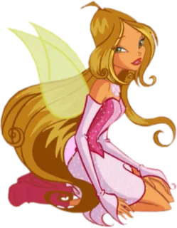 🧚‍♀ bab62119 Flora Winx Club wróżka, Winx Club, Flora, kreskówka, magia, anime telegram sticker