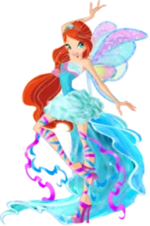 🧚‍♀ ccaf0512 Bloom Winx Club wróżka, kreskówka, skrzydła, magia, Bloom, Winx Club telegram sticker