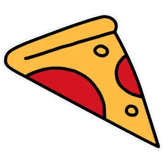 🍕 3fa11b08 pizza, comida, porción, dibujos animados, italiano, comida rápida whatsapp sticker