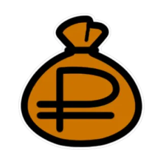 💰 4a308f1a bolsa de dinero, moneda, rublo, símbolo, finanzas, economía whatsapp sticker