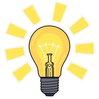 💡 6c0cda72 bombilla, idea, innovación, electricidad, luz, invención whatsapp sticker