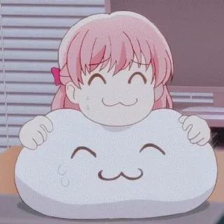 🌟 9470981a schattig, kawaii, anime, roze, chibi, lachend, personage telegram sticker