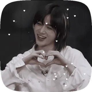 🤭 0ebf8876 人, 微笑, 爱心, 可爱, 美学, kpop telegram sticker