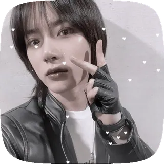 🤭 ddfcb1e8 kpop, 男人, 人物, 歌手, 演员, 皮夹克 telegram sticker