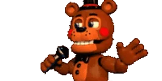 🐻 386f7bf6 Toy Freddy Five Nights at Freddy's 2 Animatronic, Beer, Zingen, Microfoon, Spel, Horror telegram sticker