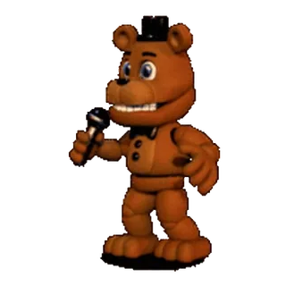🎤 89a22d64 Freddy Fazbear Five Nights at Freddy's Animatronic, Beer, Horror, Spel, Microfoon telegram sticker