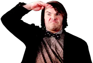 🎸 4317ee75 Jack Black aktor, pelawak, salam, lucu, Tenacious D whatsapp sticker