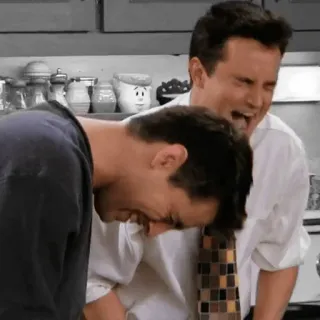 😂 690a5b7f Friends przyjaciele, chandler, joey, śmiech, zabawne, sitcom telegram sticker