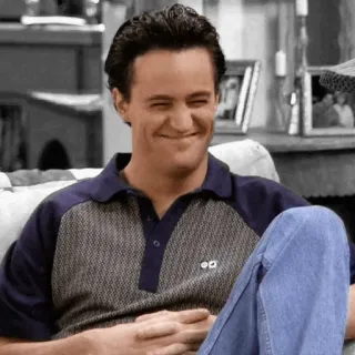 😁 c500f110 Chandler Bing Friends Chandler, Przyjaciele, Matthew Perry, Lata 90, Sitcom telegram sticker