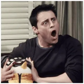 😳 d413200d Joey Friends joey tribbiani, przyjaciele, zszokowany, zaskoczenie, śmieszne telegram sticker