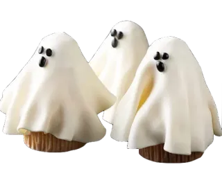 👻 050e7325 hantu, cupcake, hidangan penutup, halloween, suguhan, seram telegram sticker