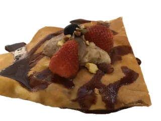 🍰 1c5e3f8c Crepe, Dessert, Stroberi, Cokelat, Makanan, Manis, Kue telegram sticker