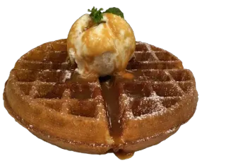 🍦 5dac12a7 wafel, es krim, hidangan penutup, makanan, manis, sarapan, brunch telegram sticker