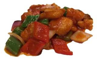 🐷 794b0276 makanan, makanan cina, asam manis, paprika, nanas, masakan telegram sticker