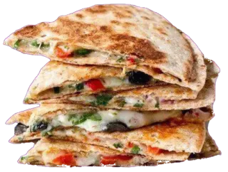 🍔 9fcfda50 makanan, quesadilla, camilan, makanan Meksiko, makanan pembuka, keju, tomat, zaitun telegram sticker