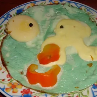 🤯 f4d63551 яйцо, еда, завтрак, утка, креатив, искусство, желток telegram sticker