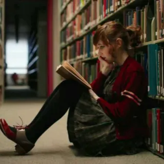 📖 39731c5d 図書館, 読書, 女性, 本, 教育 telegram sticker