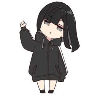 🦄 7e43e315 Gadis anime, Jari tengah, Chibi, Kartun, Gestur, Ofensif, Sikap whatsapp sticker