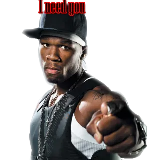 🤚 43288fae 50 Cent I need you Rapper, Musik, Promi, Hip Hop telegram sticker