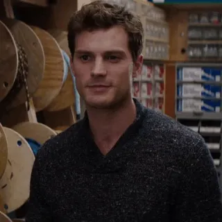 🍂 a87009c4 Christian Grey Fifty Shades of Grey người đàn ông, nụ cười, phim, diễn viên, Kitô hữu, xám telegram sticker