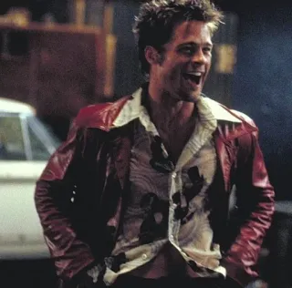 🧼 29461f7d Tyler Durden Fight Club Брэд Питт, Бойцовский клуб, Тайлер Дёрден, Фильм, Мыло, Актер whatsapp sticker