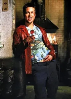 🧼 73a7ec10 Tyler Durden Fight Club тайлер дерден, брэд питт, бойцовский клуб, фильм, выпивка whatsapp sticker