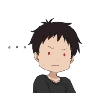 🙁 7791e8dd ... Anime, Cartone animato, Personaggio, Arrabbiato, Infastidito whatsapp sticker