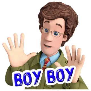 🤭 75132273 BOY BOY Cartoon, Man, Jongen, Vriendelijk telegram sticker