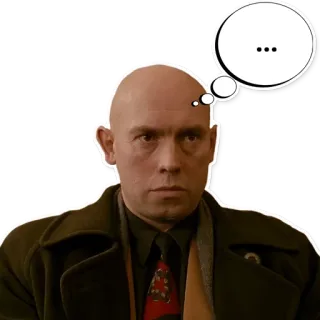 😐 e747488a John Malkovich ... Schauspieler, denken, kahl, Film, Mann telegram sticker