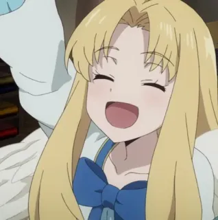 🥚 99512461 Anime, Ragazza, Sorriso, Cartone animato, Personaggio telegram sticker