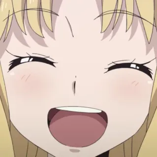 🥚 c4f31ee6 anime, cartone animato, faccia, sorriso, felice telegram sticker