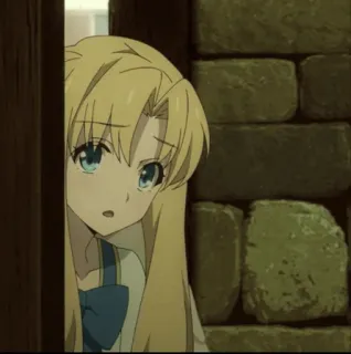 🦋 c5325db5 Anime, Ragazza, Sbirciare, Bionda, Curiosa telegram sticker