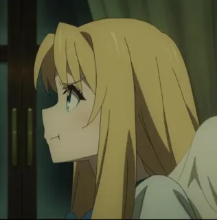 🥚 cdc28e21 anime, capelli biondi, ragazza, personaggio, cartone animato telegram sticker