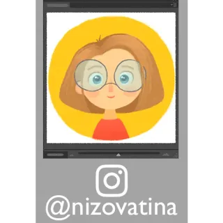 🎨 41dbd640 @nizovatina 卡通, 女人, 女孩, 头像, 社交媒体 telegram sticker