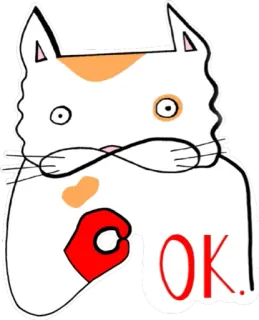👌 0f20cf36 OK. 猫, 好的, 行, 批准, 积极 telegram sticker