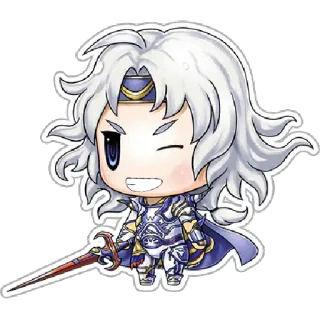 😉 965aae25 Warrior of Light Final Fantasy final fantasy, guerriero della luce, chibi, videogioco, armatura, spada telegram sticker