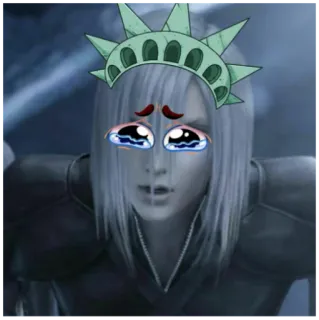 ✨ 7f77ceb1 verdrietig, huilen, vrijheidsbeeld, persoon, kroon whatsapp sticker