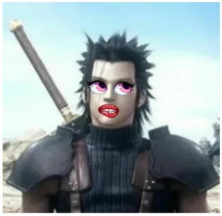 ✨ 80eb0cd2 Zack Fair Final Fantasy VII Zack Fair, Final Fantasy VII, Videogame, Anime ogen, Zwaard, RPG whatsapp sticker