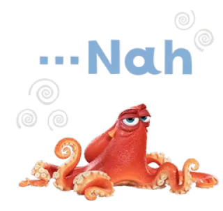🙄 21270851 Hank Finding Dory Nah pulpo, Dory, Buscando a Dory, rojo, marino telegram sticker