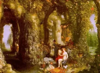 🌷 29efd5c7 painting, artwork, nature, people, garden, outdoors telegram sticker