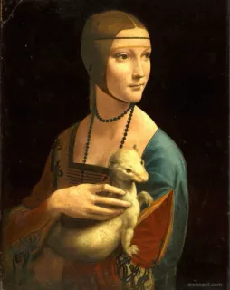🌷 b7286ae3 portrait, woman, ermine, renaissance, art telegram sticker