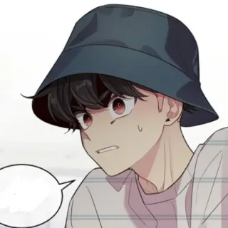 😰 e33ec6ff Anime, Manga, Junge, Bucket Hat, Cartoon, Figur, Süß whatsapp sticker