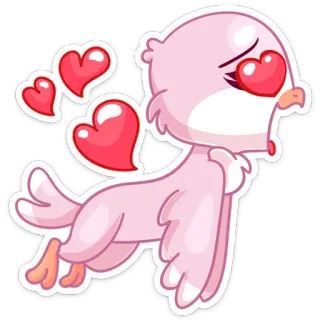 😍 163ca98e 鸟, 爱心, 爱, 可爱, 情人节, 卡通, 贴纸 telegram sticker